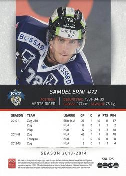 2013-14 PCAS Swiss National League #SNL-225 Samuel Erni Back