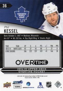 2014-15 Upper Deck Overtime #36 Phil Kessel Back