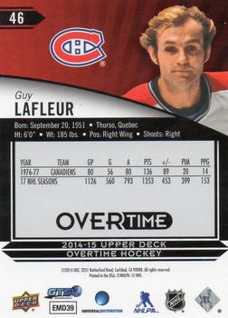 2014-15 Upper Deck Overtime #46 Guy Lafleur Back