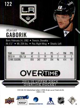 2014-15 Upper Deck Overtime #122 Marian Gaborik Back