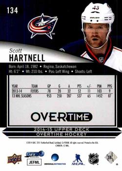 2014-15 Upper Deck Overtime #134 Scott Hartnell Back