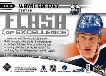 2014-15 Upper Deck Overtime - Flash of Excellence #FOE-26 Wayne Gretzky Back