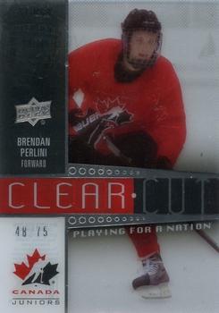 2014 Upper Deck Team Canada Juniors - Clear Cut Playing for a Nation #PFN-17 Brendan Perlini Front