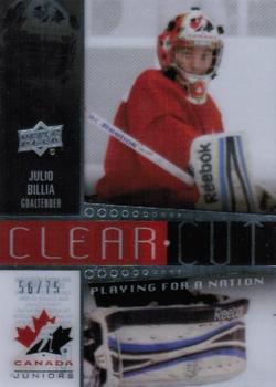 2014 Upper Deck Team Canada Juniors - Clear Cut Playing for a Nation #PFN-27 Julio Billia Front
