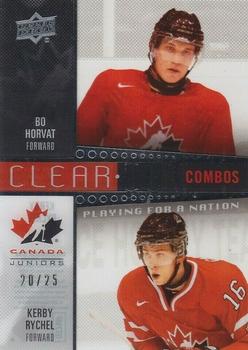 2014 Upper Deck Team Canada Juniors - Clear Cut Playing for a Nation Combos #PFNC-6 Bo Horvat/Kerby Rychel Front