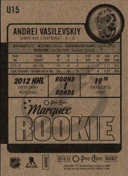 2014-15 Upper Deck - 2014-15 O-Pee-Chee Update #U15 Andrei Vasilevskiy Back