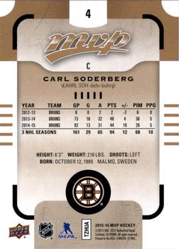 2015-16 Upper Deck MVP #4 Carl Soderberg Back