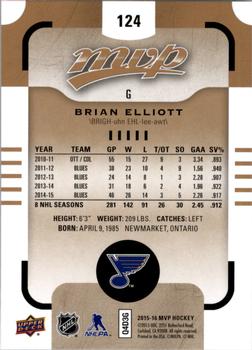 2015-16 Upper Deck MVP #124 Brian Elliott Back