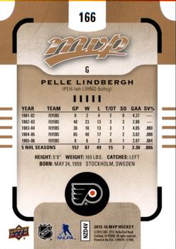 2015-16 Upper Deck MVP #166 Pelle Lindbergh Back