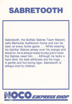 1993-94 NOCO Buffalo Sabres #NNO Sabretooth Back