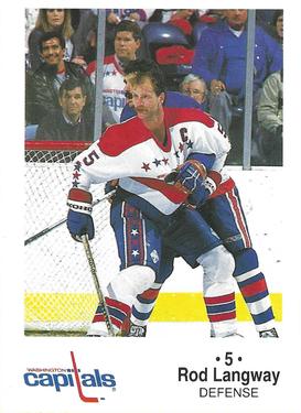 1986-87 Washington Capitals Police #NNO Rod Langway Front