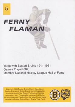 1998-99 Boston Bruins Alumni #5 Ferny Flaman Back