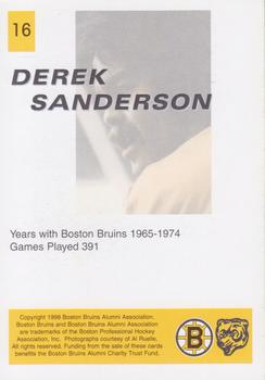 1998-99 Boston Bruins Alumni #16 Derek Sanderson Back