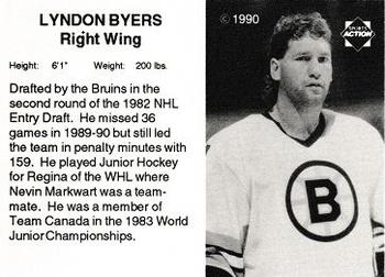 1990-91 Sports Action Boston Bruins #NNO Lyndon Byers Back