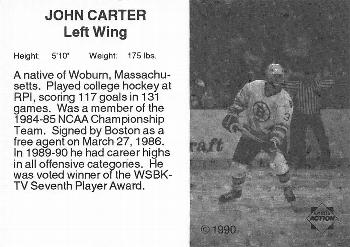 1990-91 Sports Action Boston Bruins #NNO John Carter Back