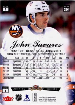 2014-15 Fleer Showcase - Flair Showcase #40 John Tavares Back