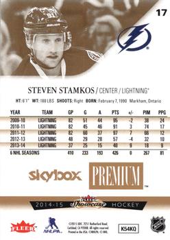2014-15 Fleer Showcase - Skybox Premium #17 Steven Stamkos Back