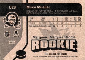 2014-15 Upper Deck - 2014-15 O-Pee-Chee Update Retro #U28 Mirco Mueller Back