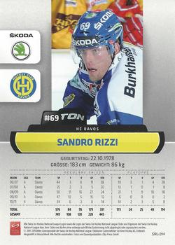 2011-12 PCAS Swiss National League #SNL-014 Sandro Rizzi Back