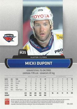 2011-12 PCAS Swiss National League #SNL-025 Micki DuPont Back