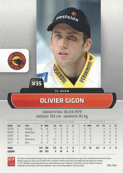 2011-12 PCAS Swiss National League #SNL-043 Olivier Gigon Back