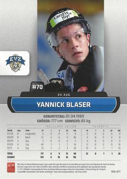 2011-12 PCAS Swiss National League #SNL-071 Yannick Blaser Back
