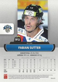 2011-12 PCAS Swiss National League #SNL-075 Fabian Sutter Back