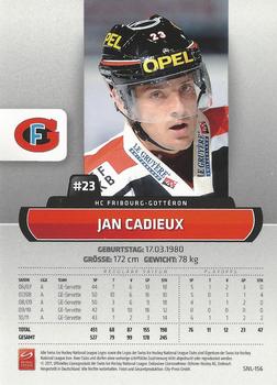 2011-12 PCAS Swiss National League #SNL-156 Jan Cadieux Back