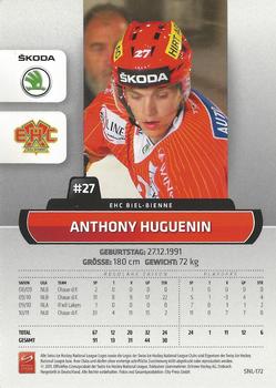 2011-12 PCAS Swiss National League #SNL-172 Anthony Huguenin Back