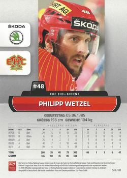 2011-12 PCAS Swiss National League #SNL-181 Philipp Wetzel Back