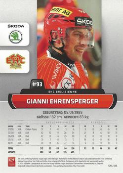 2011-12 PCAS Swiss National League #SNL-186 Gianni Ehrensperger Back