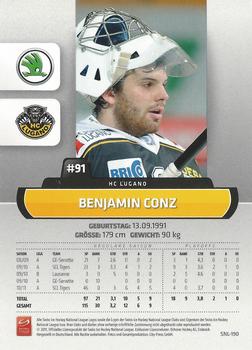 2011-12 PCAS Swiss National League #SNL-190 Benjamin Conz Back