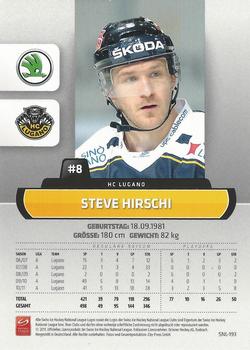 2011-12 PCAS Swiss National League #SNL-193 Steve Hirschi Back