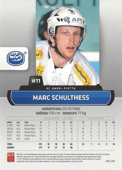 2011-12 PCAS Swiss National League #SNL-234 Marc Schulthess Back