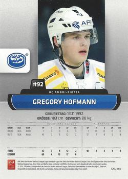 2011-12 PCAS Swiss National League #SNL-250 Gregory Hofmann Back
