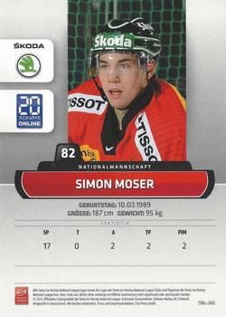 2011-12 PCAS Swiss National League #SNL-265 Simon Moser Back