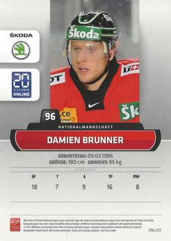 2011-12 PCAS Swiss National League #SNL-272 Damien Brunner Back