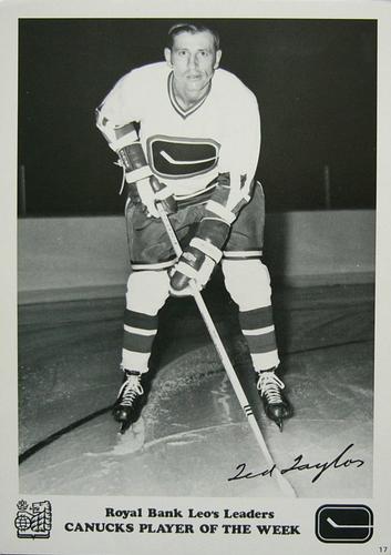 1971-72 Royal Bank Vancouver Canucks #17 Ted Taylor Front