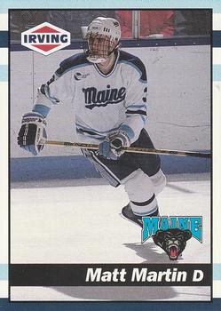 1992-93 Irving Maine Black Bears (NCAA) #4 Matt Martin Front