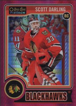 2014-15 O-Pee-Chee Platinum - Red Prism #151 Scott Darling Front