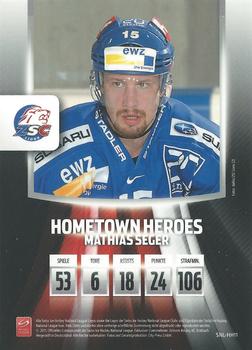 2011-12 PCAS Swiss National League - Hometown Heroes #SNL-HH11 Mathias Seger Back