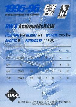 1995-96 Edge Ice Fort Wayne Komets (IHL) #NNO Andrew McBain Back