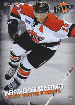 2013-14 Choice Fort Wayne Komets (ECHL) #1 Brandon Marino Front