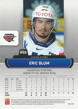 2011-12 PCAS Swiss National League - Promotion Cards #SNL-027 Eric Blum Back