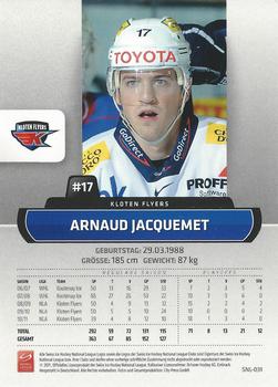 2011-12 PCAS Swiss National League - Promotion Cards #SNL-031 Arnaud Jacquemet Back
