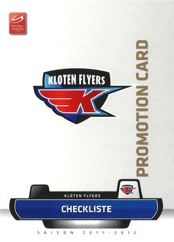 2011-12 PCAS Swiss National League - Promotion Cards #SNL-042 Checkliste Kloten Flyers Front
