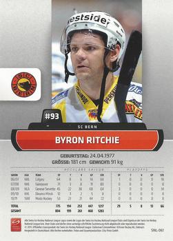2011-12 PCAS Swiss National League - Promotion Cards #SNL-061 Byron Ritchie Back