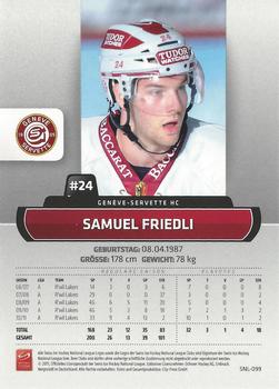 2011-12 PCAS Swiss National League - Promotion Cards #SNL-099 Samuel Friedli Back
