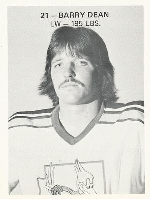 1975-76 Phoenix Roadrunners (WHA) #NNO Barry Dean Front