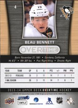 2013-14 Upper Deck Overtime #4 Beau Bennett Back